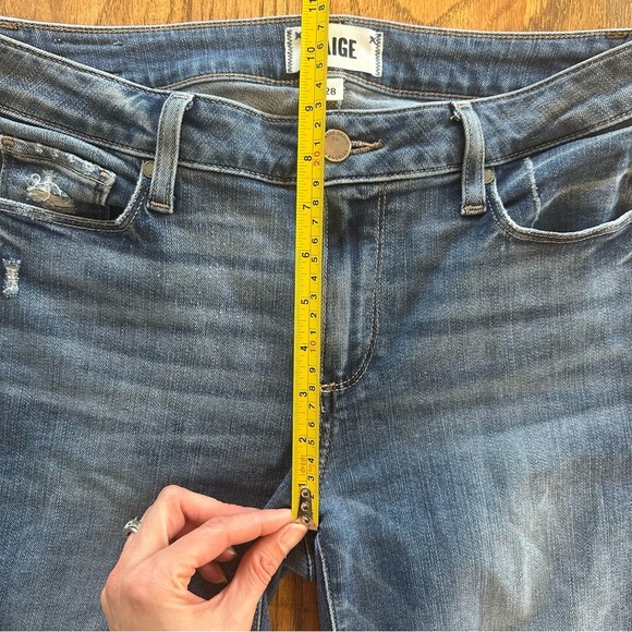 Women's Paige Denim Verdugo Ankle Medium Wash Raw Hem Size 28 Distressed Comfy - Picture 9 of 15